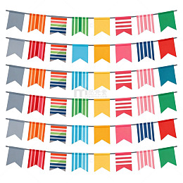 彩色节日彩旗装饰矢量素材