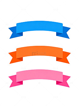 多彩丝带装饰图案矢量素材