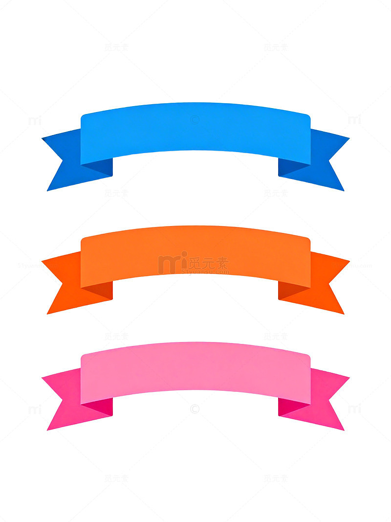多彩丝带装饰图案矢量素材