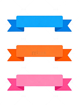 彩色丝带装饰图案矢量素材