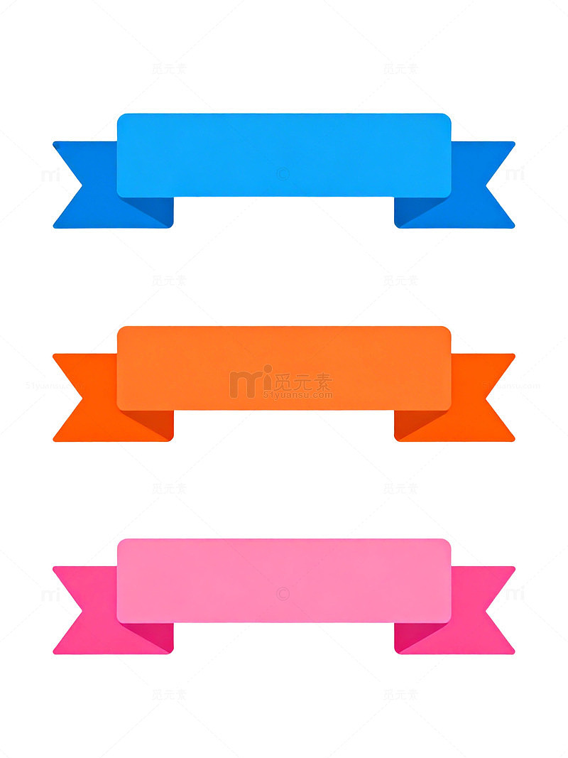 彩色丝带装饰图案矢量素材