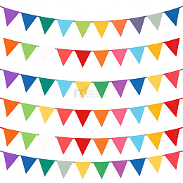 彩旗装饰庆典背景矢量素材