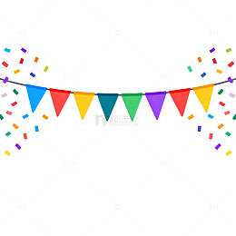 彩旗庆典装饰图案