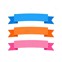 多彩丝带装饰图案矢量素材