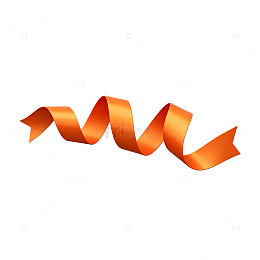 橙色丝带礼品包装装饰图案