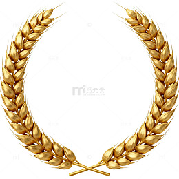 金色麦穗花环