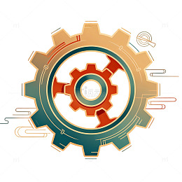 科技感齿轮矢量插画