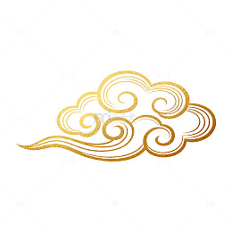 传统金色云纹图案装饰元素