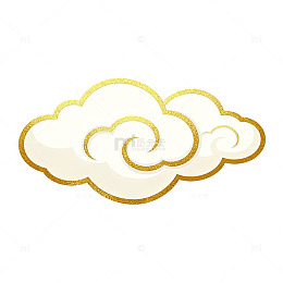 卡通风格云彩装饰图案设计素材