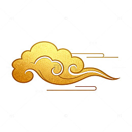 金色云纹图案中国风元素