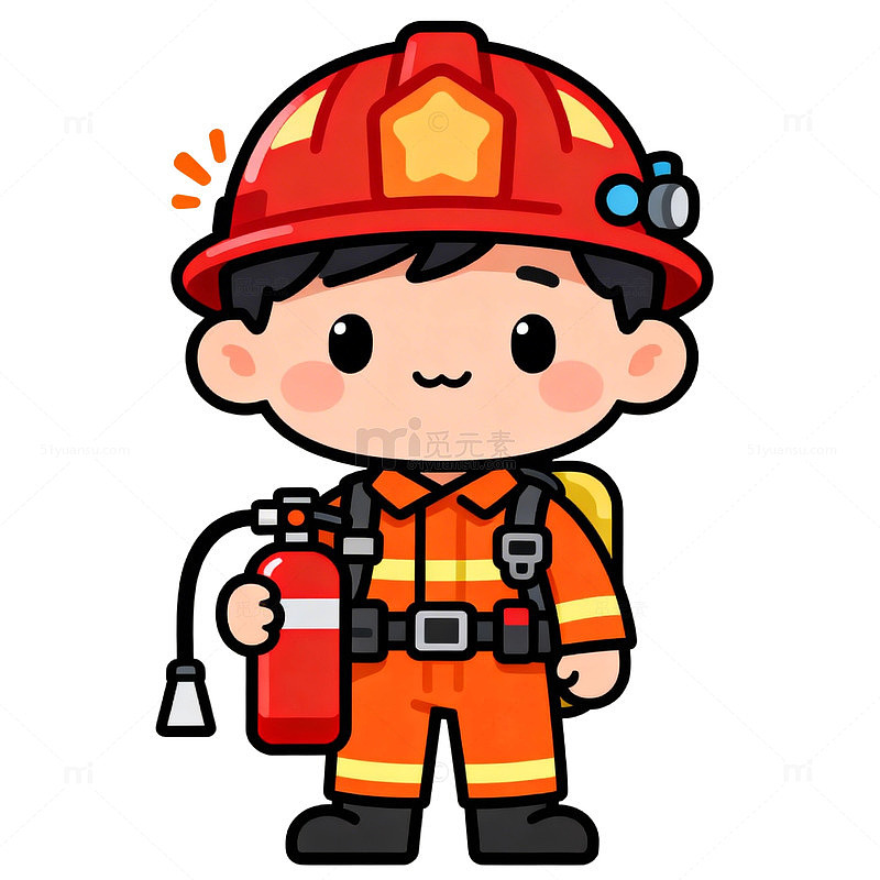 卡通消防员形象设计素材