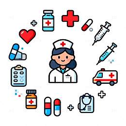 医疗图标插画素材