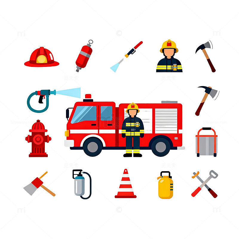 消防设备图标设计素材