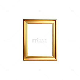 金色相框简约风格装饰元素