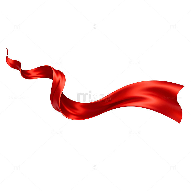 红色飘带动态效果设计素材