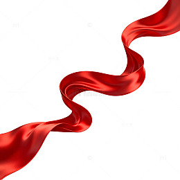 红色丝绸飘带
