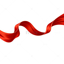 红丝带飘扬矢量素材