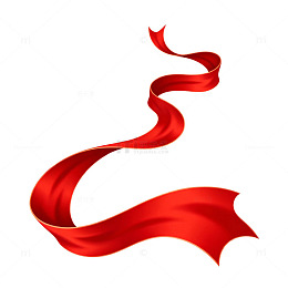 红色丝带飘扬插画素材