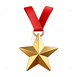 金色星形奖章图片