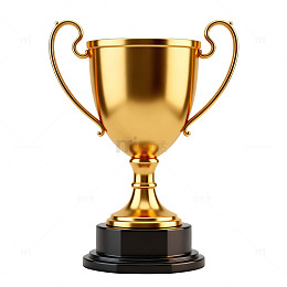 金色奖杯胜利象征