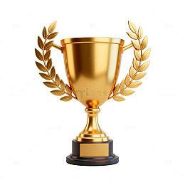 金色奖杯荣誉象征