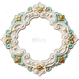 欧式复古装饰镜框设计素材