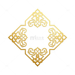 传统金色花纹图案装饰素材