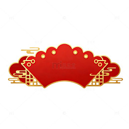 红色传统云纹装饰图案
