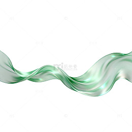 绿色波纹抽象图案设计素材
