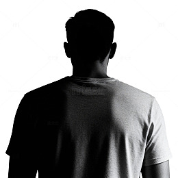 黑白背影人像素材