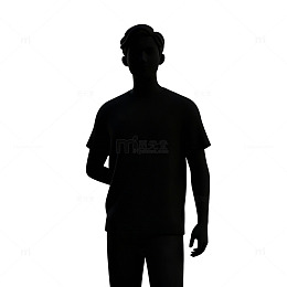 黑色剪影男性站立姿势
