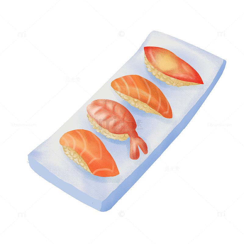 寿司插画元素