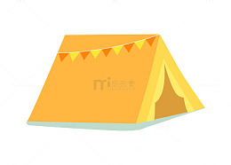 卡通帐篷插画设计素材