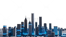 未来城高科技城市天际线