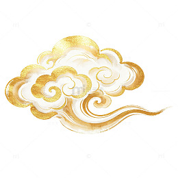 金箔水墨祥云元素