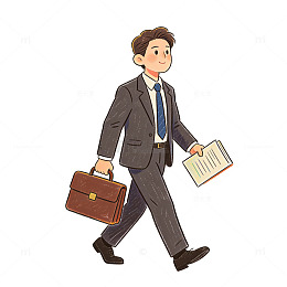 蜡笔风格经理业务员