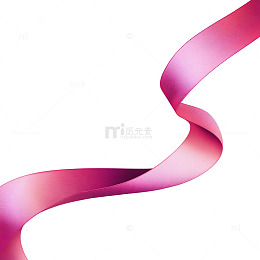 绚丽粉色彩带的梦幻之舞