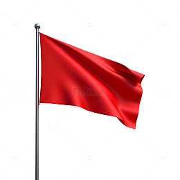 红色旗帜飘扬素材