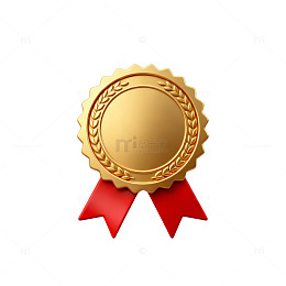 金色奖牌徽章矢量素材
