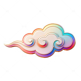 彩虹祥云艺术装饰图案