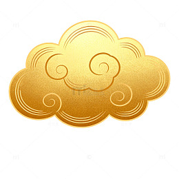 金色祥云装饰图案元素