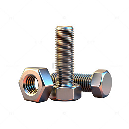 金属螺栓螺母3D模型素材