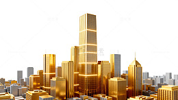 金色都市现代建筑科幻风格图片
