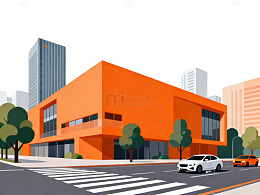 现代建筑插画设计素材