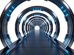 未来科技感隧道场景