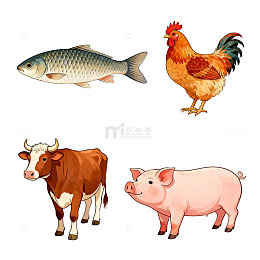 卡通农场动物插画集