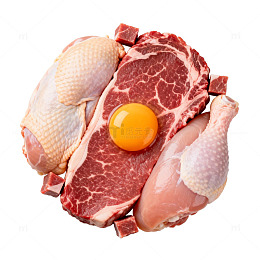 生鲜肉类鸡蛋食材展示