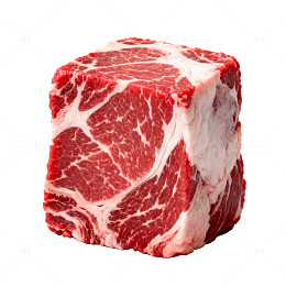 生鲜牛肉块特写展示