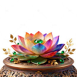 彩绘莲花装饰品摆件