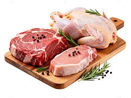 美食肉类拼盘食材展示